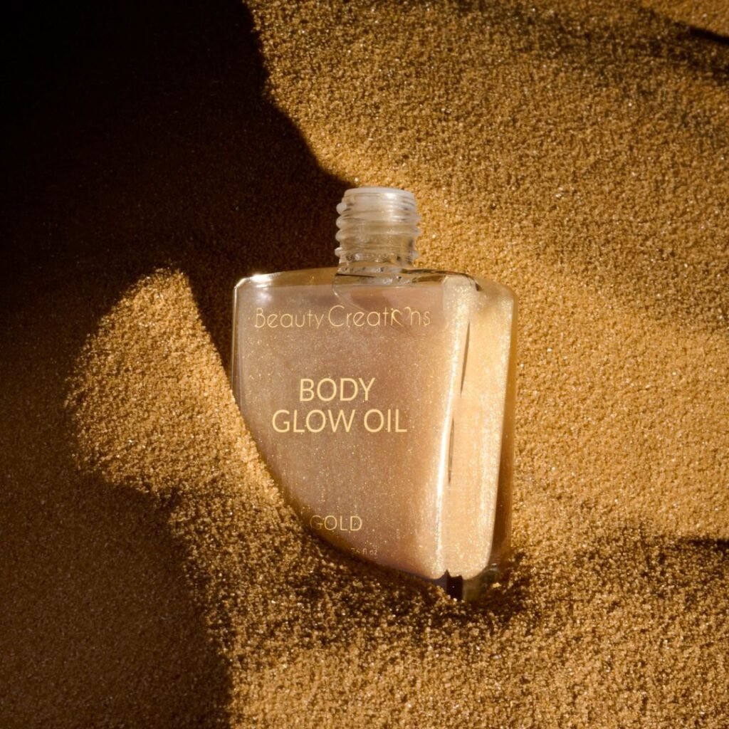 Body Glow Oil | Body Corporal Gold | BEAUTY CREATIONS - ML MAKEUP