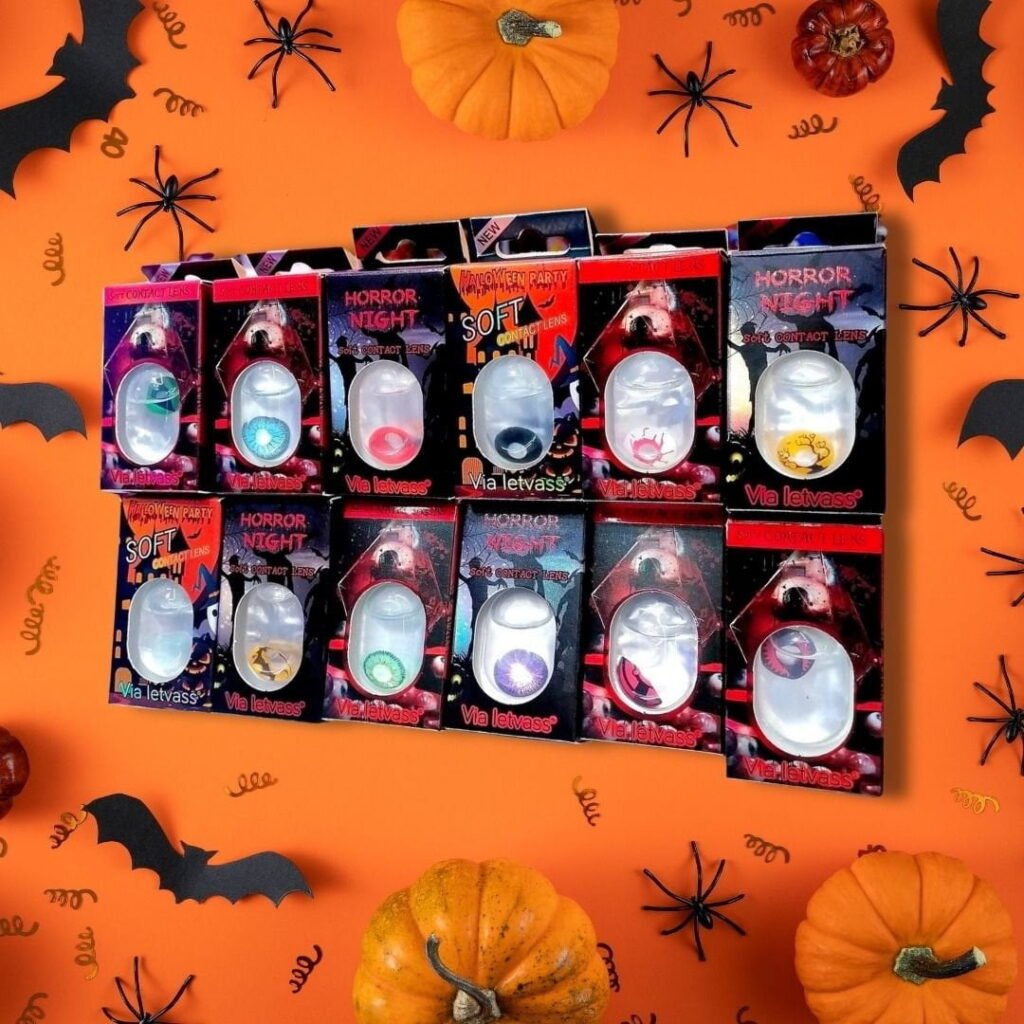 Colección de 12 Pzas de Pupilentes de Halloween